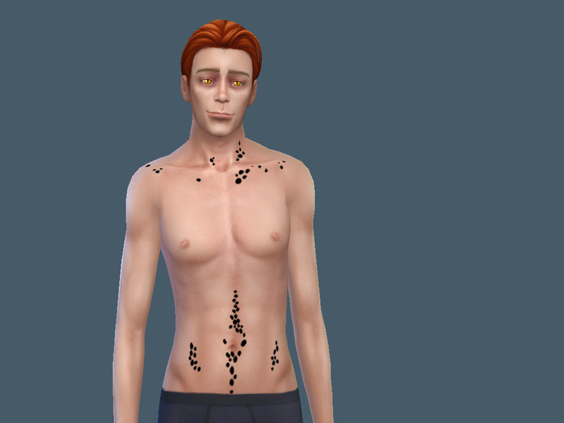 Sims 4 Crowley Scales with Light Scarring by Sherlock_of_Baker_Street