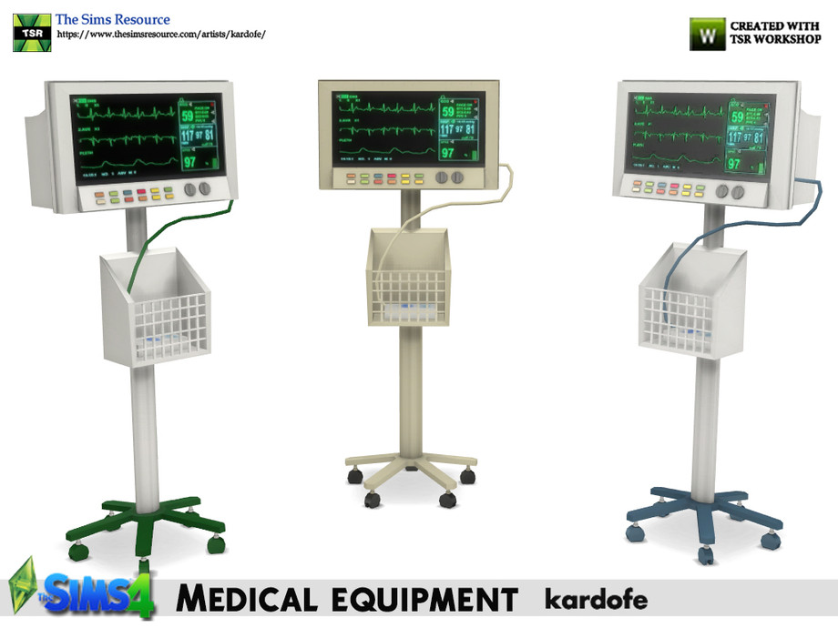 The Sims Resource kardofe_Medical equipment_Clinical Monitor