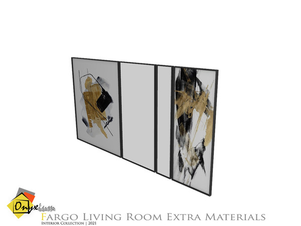 Sims 4 — Fargo Mirror And Paintings by Onyxium — Onyxium@TSR Design Workshop Living Room Collection | Belong To The 2021