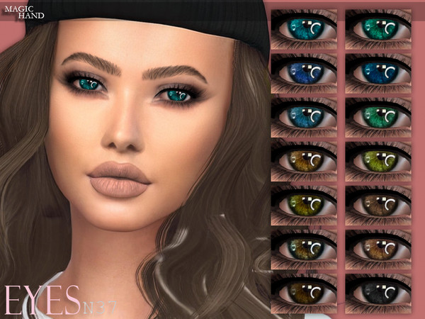 Sims 4 — [MH] Eyes N37 by MagicHand — --15 available colors-- --Compatible with HQ settings-- --CAS thumbnail-- Pictures