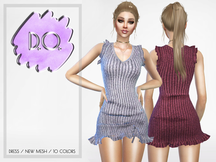 The Sims Resource - D.O.Lilac Dress 65