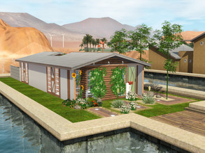 Sims 3 — The Desert Rose - Studio, 1ba by deannielsen2 — The Desert Rose, a jarring Mid Century oak n' stucco Revival