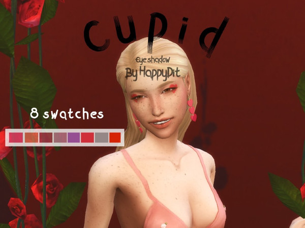 Sims 4 — Cupid By HappyDit by HappyDit — - 8 swatches - BSG compatible - Eye shadow heart shaped - Teen/Elder - custom