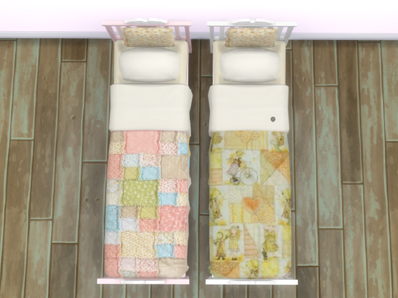 Sims 4 The Sims Resource | Retro ReBOOT Vintage Holly Hobby Bed by TSR Creator