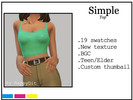 Sims 4 — Simple Tank Top By HappyDit by HappyDit — - 19 swatches - BSG compatible - Top/Shirt - Teen/Elder - custom