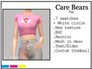 Sims 4 — Care Bears By HappyDit by HappyDit — - 7 swatches + same swatches with white circle - BSG compatible - Top -