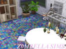 Sims 4 — Unicorn Tile by Z0MBELLA — A beautiful tile made of Unicorn horns