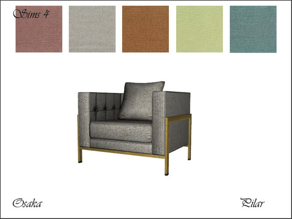 Sims 4 —  Osaka RecolorLivingChair by Pilar — Pilar Osaka RecolorLivingChair