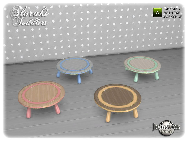 Sims 4 — Sloraki toddlers bedroom decorative small table by jomsims — Sloraki toddlers bedroom decorative small table