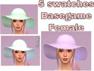Sims 4 — Pastel Sunhat by Merxy — Cute Pastel Sunhat Category : Hats - Female / Teen to Elder - 5 Swatches - HQ