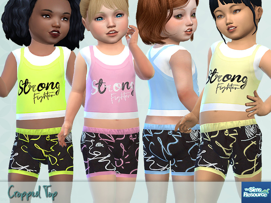 The Sims Resource - Activewear Cropped Top