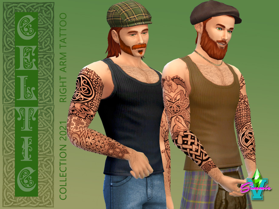 The Sims Resource Simmiev Celtic Right Arm Tattoo