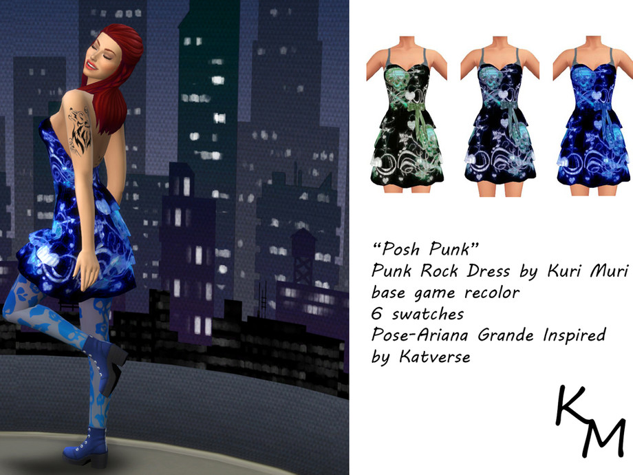 The Sims Resource Posh Punk Rock Dress