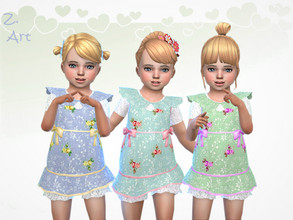 Sims 4 — BabeZ. 90 Outfit by Zuckerschnute20 — A cute outfit with florets for the little ones, perfect for a walk in