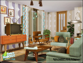 Sims 4 — Retro ReBOOT - Adela livingroom by Danuta720 — $14055 Size: 10x7 Short wall by Danuta720 CC's needed for this