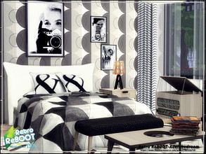 Sims 4 — Retro ReBOOT - Adela bedroom by Danuta720 — $12948 7x6 shrot wall by Danuta720 CC's needed for this Room - Read