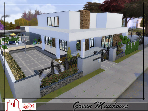 Sims 4 — Green Meadows by Lyca02 — Green Meadows by Lyca02 This build contains: 2 Floors 3 Bedroom 2 Bathroom Kitchen and