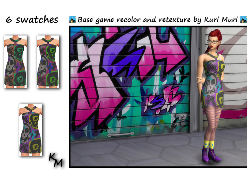 The Sims Resource Street Punk Rock Dress