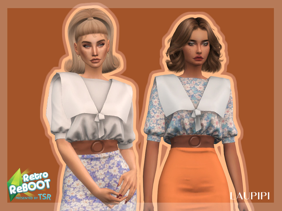 The Sims Resource Retro Reboot Blouse R5