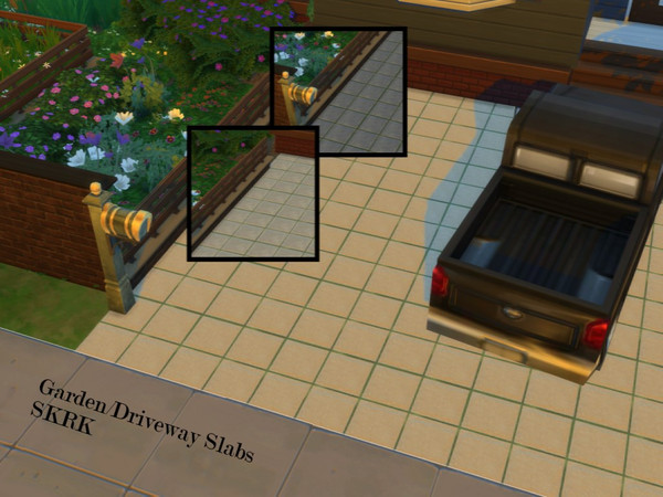 Sims 4 — Garden/Driveway Slabs by SocksRock_SKRK — Perfect slabs for outdoor use. Garden pathway or patio, shed