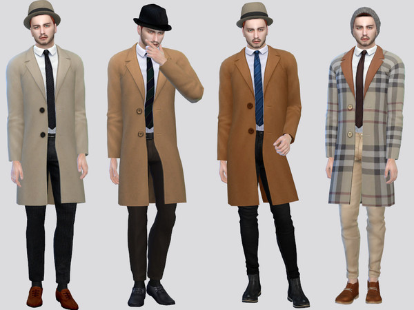 The Sims Resource - Payne Long Trench Coat