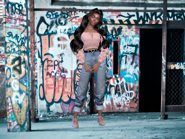 Sims 4 — Graffiti Street CAS Background by kafamtanrii — Graffiti Street CAS Background for your sim. I hope you like it