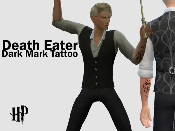 Sims 4 — Dark Mark Tattoo by Livvy1811 — Death Eater Dark Mark tattoo inspired by Harry Potter