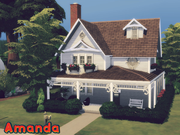Sims 4 — Amanda by GenkaiHaretsu — Small suburbian house for small family