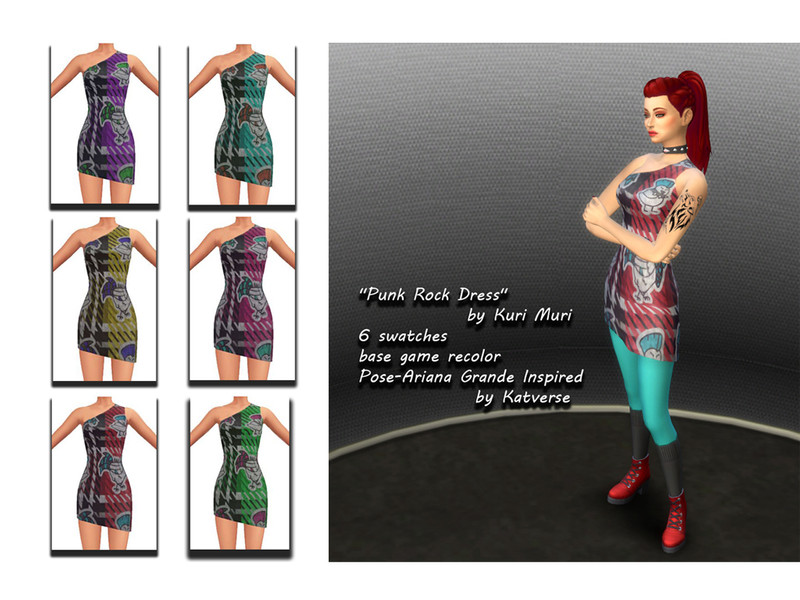 Sims 4 The Sims Resource | Chicken Punk dress by TSR Creator