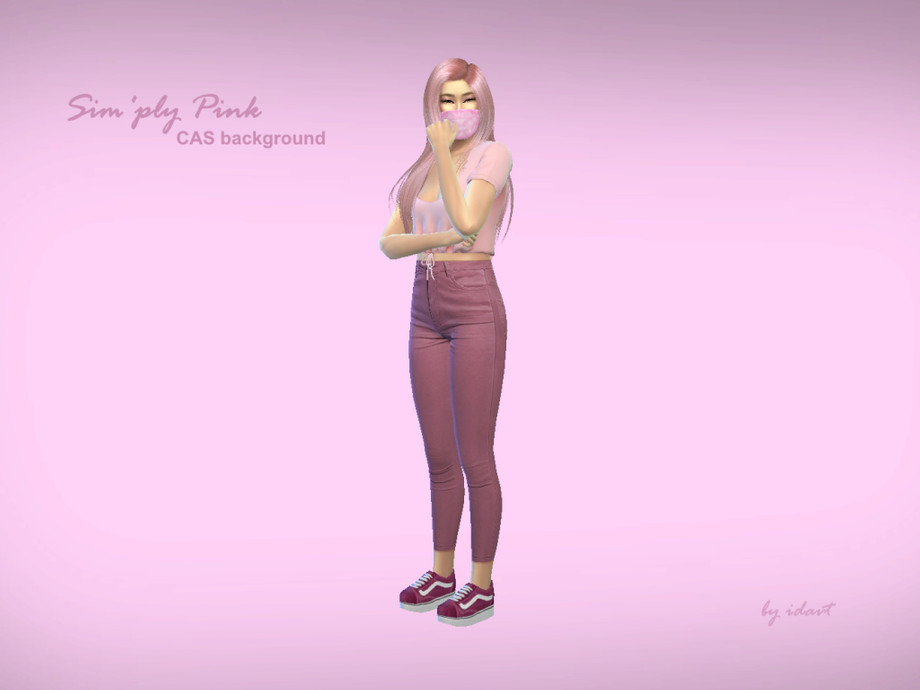 Sims 4 - Sim'ply CAS Background by idavt - Simple pink CAS backgrou...