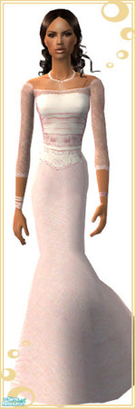 Sims 2 —  by Zhahirah — A white recolor of the super slim mermaid mesh.
