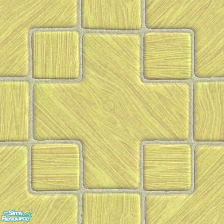 Sims 2 — Yellow Wood Floor by Meemo — One of five wood floors in the "Crosses" design