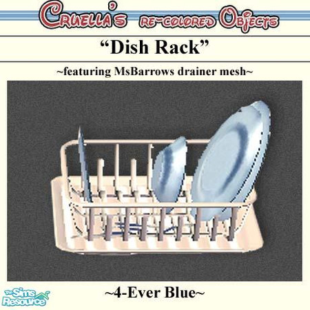 Sims 2 — am_4-everblue_dishrack by Cruella — Blue dishes with rack to match the 4-everblue kitchen. You will need