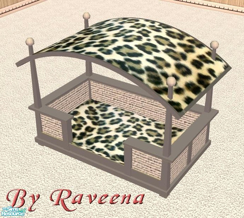 Sims 2 — Prairie Pet Bed - Leopard by Raveena — Part of the Prairie Bed Set. This is a recolor of Nikki's beautiful