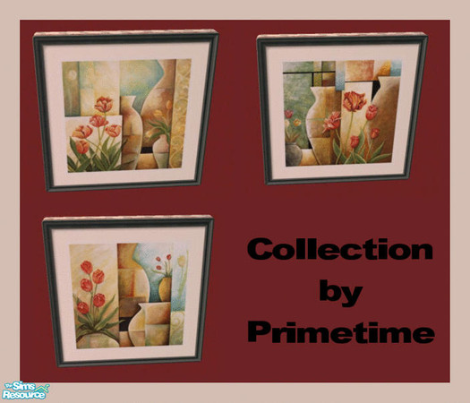Sims 2 — PT Ekapon Contempo Tulips by Primetime024 — This collection features 3 beautiful tulip prints. They can all be