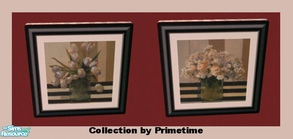 Sims 2 — PT Fara Bell Striped Floral by Primetime024 — This collection features 2 floral prints. They can be found under