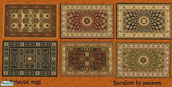 Sims 2 — leslie_6oriental rugs11226 by peepers42 — 6 oriental rugs. This rug is from the sims2 game