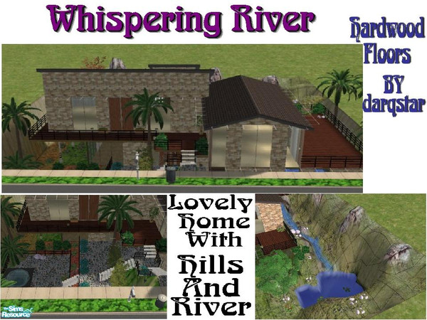 Sims 2 — Whispering River by lollipop6969 — Now here's a home I can't live without! Backyard river and mountains! All