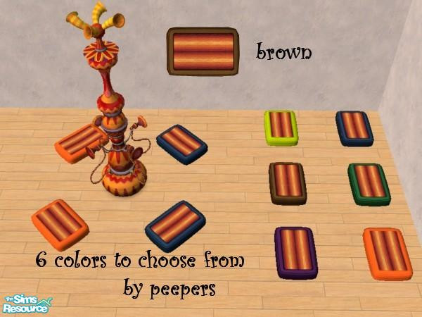 Sims 2 — leslie_adobe stripes pad brown11226 - In by peepers42 — different colors with stripes on pads that go with the