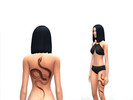 Sims 4 — Snake tattoo  by NoisyTrain — This is a snake tattoo. One on tha back, one on the leg. 