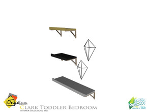 Sims 4 — Retro ReBOOT | Clark Wall Shelf by Onyxium — Onyxium@TSR Design Workshop Toddler Bedroom Collection | Belong To