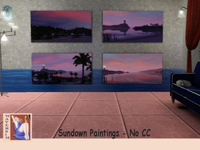 Sims 3 — ws Sundown Paintings by watersim44 — Paintings for your rooms. Sea, Sundown and the lighthouse Comes in 5