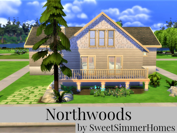 Sims 4 — Northwoods by SweetSimmerHomes — Chalet home This chalet style home is perfect for families who loves to be