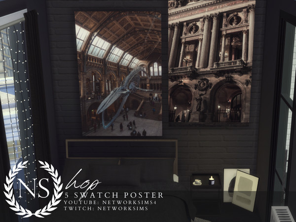 Sims 4 — Hop Poster - Networksims by networksims — A poster with 5 dark academia designs.