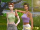 Sims 4 — Meditate Crop Top [Laundry Day Recolor] by zomgitsmanda — Crop top in 3 different colors: bright yellow, sage