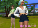 Sims 4 — "Stevie" Boho-Style Outfit  by zomgitsmanda — This outfit includes a bohemian style top with high