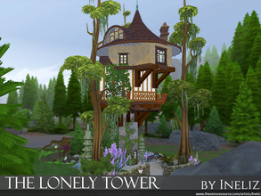 Sims 4 — The Lonely Tower by Ineliz — Inspired by Rapunzel's tower, this residence is ideal for lonely sims that love