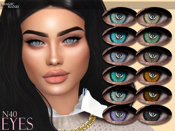 Sims 4 — [MH] Eyes N40 by MagicHand — --12 available colors-- --Compatible with HQ settings-- --CAS thumbnail-- Pictures