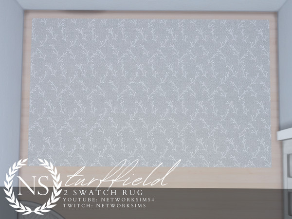 Sims 4 — Turffield Living - Rug - Networksims by networksims — A large area rug in 2 pattern swatches.
