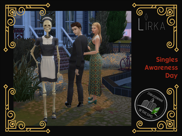 Sims 4 — Singles Awareness Day by lirczix — Popular meme pose inspiration. 